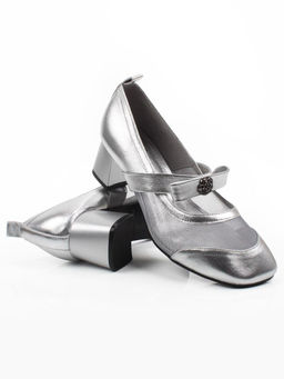 06-H36A-55C GREY/SILVER Туфли женские (натуральная кожа)