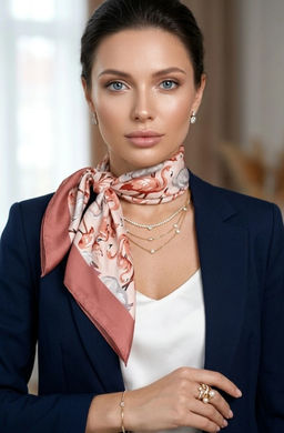 K13576 Платок (90/90см шелк) МУЛЬТИЦВЕТ_14