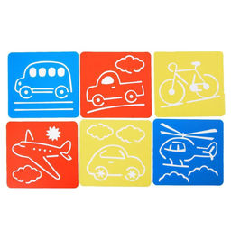 Трафареты «Транспорт» лист бумаги набор (6 шт.)