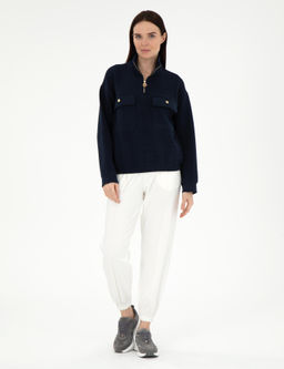 Lacivert Oversize Sweatshirt - Pierre cardin фото 4