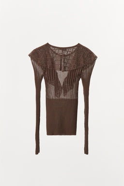 RUFFLED KNIT TOP - Zara фото 6