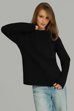 Арт. 12701/1 Лонгслив оверсайз 42-52 (6 шт) Цвет:черный