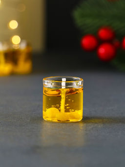 Цена за 2 шт. Набор свечей гелевых «Золотой конь. На удачу», 3 шт., золотые, 2.5×2.5×2.5 см