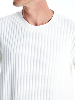 Bisiklet Yaka Uzun Kollu Erkek Sweatshirt - Waikiki фото 5