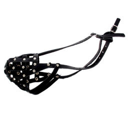 Намордник кожаный сетчатый с перемычкой №2,доберман,(длина по носу 9,5см, обхват морды 28см), 161347 - Пижон фото 2