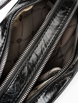 LACCOMA сумка Лаура-черный эко кожа хлопок  фото 5