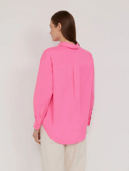 Рубашка однотонная - Emka фото 5