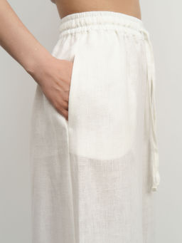 Брюки льняные 10367 белые