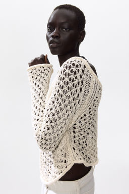 Top efecto crochet con lazada - H&m фото 2