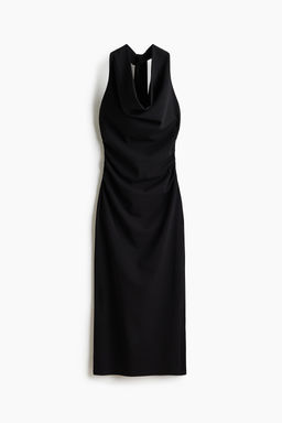 Vestido halter drapeado