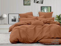 КПБ Страйп - сатин Ореховый 2,0-спальный