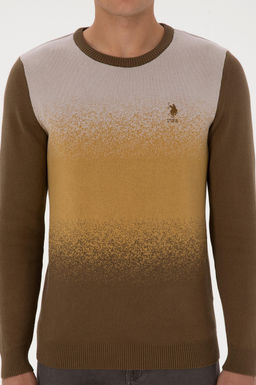 Erkek Regular Fit Bisiklet Yaka Haki Kazak - U.s. polo assn фото 6