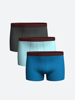 Standart Kal?p Pamuklu Esnek Erkek Boxer 3l?