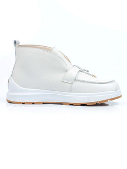 01-5281-2 WHITE Ботинки демисезонные женские (натуральная кожа, байка)