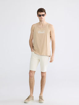 U Yaka Bask?l? Erkek Kolsuz Ti??rt