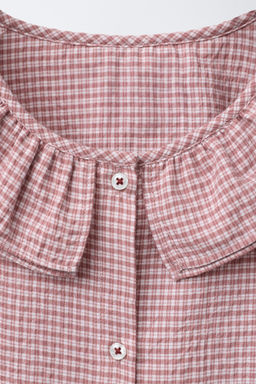 DOUBLE PETER PAN COLLAR CHECK SHIRT BENSIMON ® X ZARA  фото 3