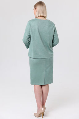 Блузка эко-замша 4224/02/Оливковый - Rise фото 3