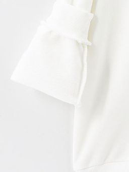 Bisiklet Yaka Bask?l? K?z ?ocuk Sweatshirt - Waikiki фото 3