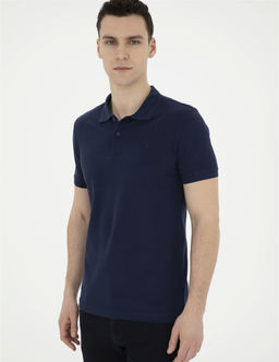 Lacivert Slim Fit Basic Ti__rt