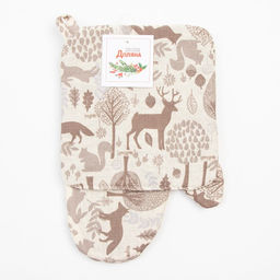 Набор кух. Доляна Forest dwellers: варежка 20х27 см, прихватка 19х19 см, 100% хл  фото 6