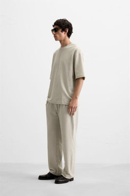 SEERSUCKER TROUSERS WITH PLEATS - Zara фото 4