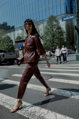 FAUX LEATHER TROUSERS