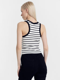 Топ Mark Formelle хлопок с эластаном черно-белый  фото 5