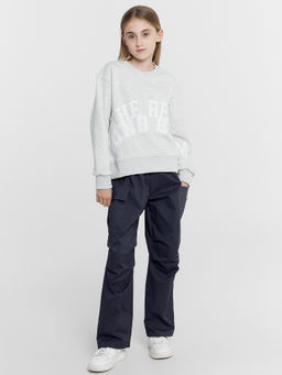 Свитшот для девочек в сером цвете с печатью - Mark formelle фото 3