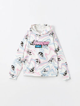 Kap??onlu Powerpuff Girls Bask?l? K?z ?ocuk Sweatshirt ve Tayt - Waikiki фото 2