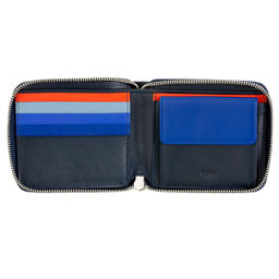 Итальянский кожаный кошелек на молнии DuDu серии Faro | морской - Dudubags фото 2