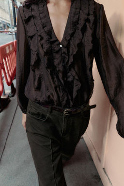 RUFFLED BLOUSE - Zara фото 3