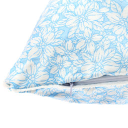 Наперник 48х48см Цветочный принт на белом, тик наволочный 170г/м2, хлопок 100%, на молнии, упаковка классическая ПВХ 22х30см, Домашняя мода (Россия)  фото 3