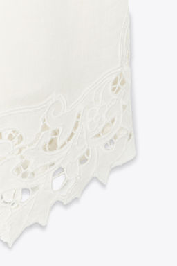 ZW COLLECTION SKIRT WITH CUTWORK EMBROIDERY - Zara фото 4