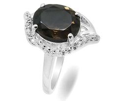 Кольцо из серебра раухтопаз, Маргарита