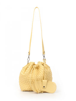 LACCOMA сумка СУ038-светло-желтый эко кожа хлопок