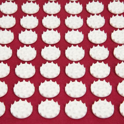 Аппликатор «Кузнецова», 144 колючки, спанбонд, 26×56 см, красный.