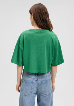 Mavi Logo Bask?l? Yesil Crop Tisort  фото 4