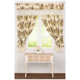 КОМПЛЕКТ ШТОР КУХОННЫХ ИЗ 2Х ШТ 150Х180СМ ФЛОРА ,100