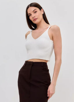 K11637 Топ вязаный БЕЛЫЙ