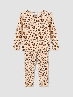 Leopar Desenli K?z ?ocuk Tak?m