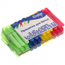 Цена за 4 шт. Прищепки бельевые Селфи (24шт) 249