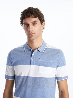 Polo Yaka K?sa Kollu Renk Bloklu Pike Erkek Ti??rt
