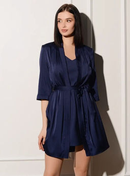 K11242 Костюм домашний: сорочка и халат ТМ_СИНИЙ