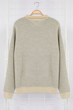 TRENDYOL MAN Lacivert Casual Regular Polo Yaka Dokulu Triko Kazak TMNAW25KZ00007 - Trendyolmilla фото 7