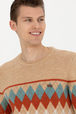 Мужской свитер песочного меланжа - U.s. polo assn фото 16