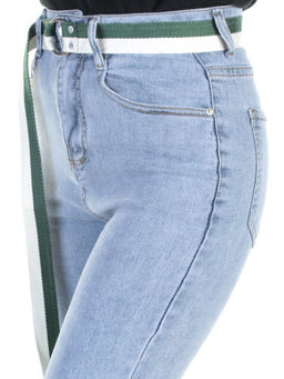 A956 LT. BLUE Джинсы-Мом женские YIYUNFENGCAI - Fashion фото 4