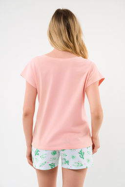 Пижама женская из футболки и шорт из кулирки Алиса розовый - Амадэль фото 11