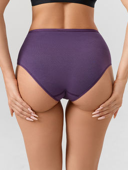 Цена за 2 штуки! Трусы макси женские фиолетовые с элементами кружева - Mark formelle фото 4