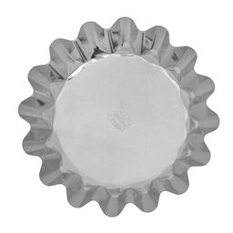 Цена за 5 шт. Форма для выпечки классическая, d=17.6 см, h=5.6 см, высокая, жесть, серебристая