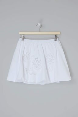 Beyaz Brode Detayl? Balon Mini Sort Etek TWOSS26ET00118